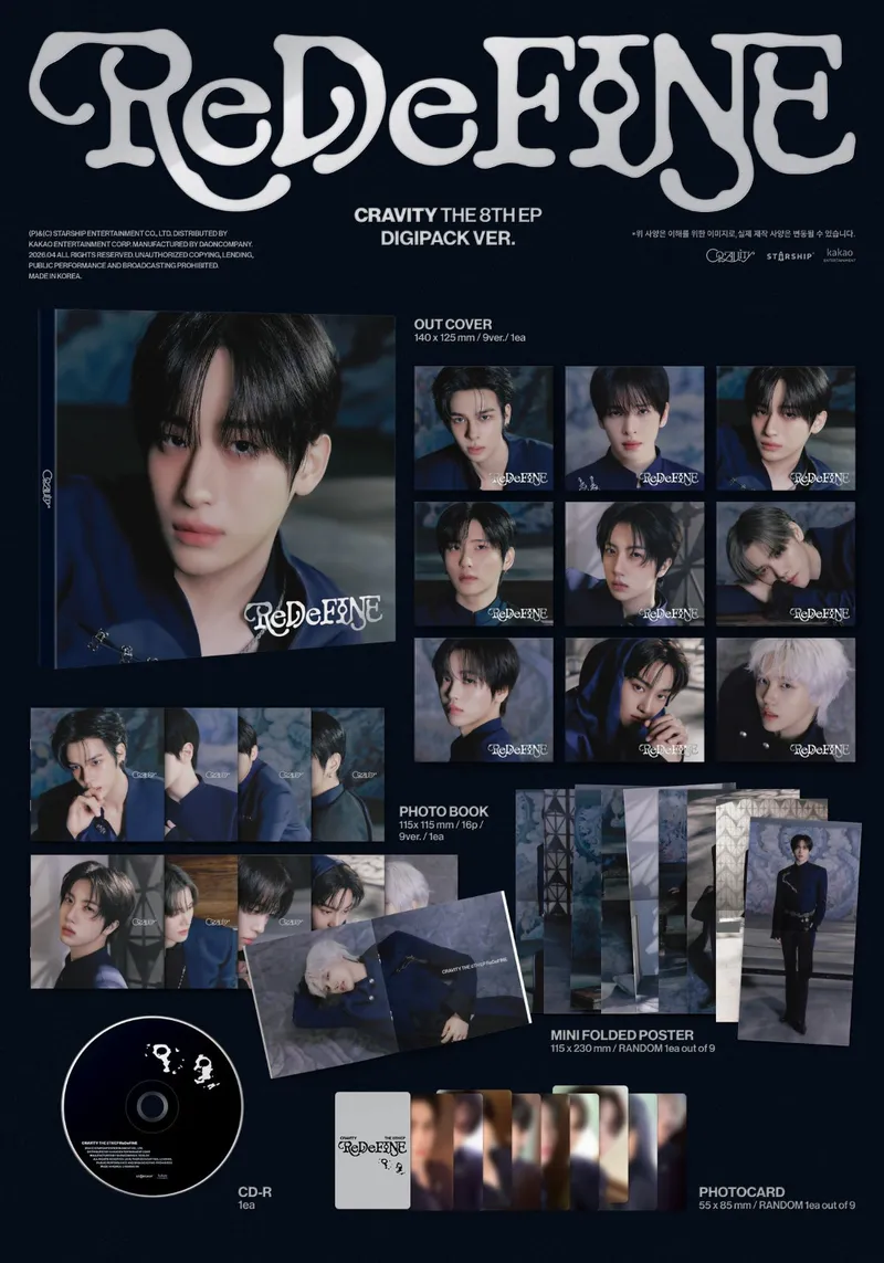 [랜덤] CRAVITY (크래비티) - CRAVITY THE 8TH EP [ReDeFINE] (DIGIPACK VER.) *한정반 2