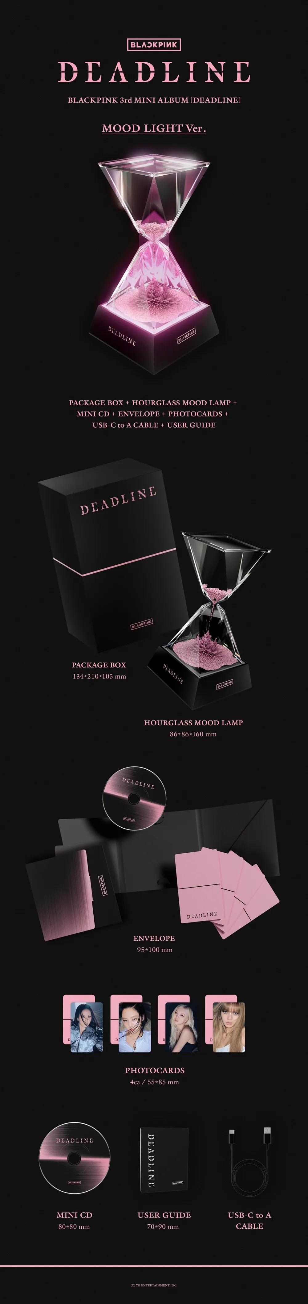 블랙핑크 (BLACKPINK) - 3rd MINI ALBUM [DEADLINE] (MOOD LIGHT Ver.) 상세 이미지 2