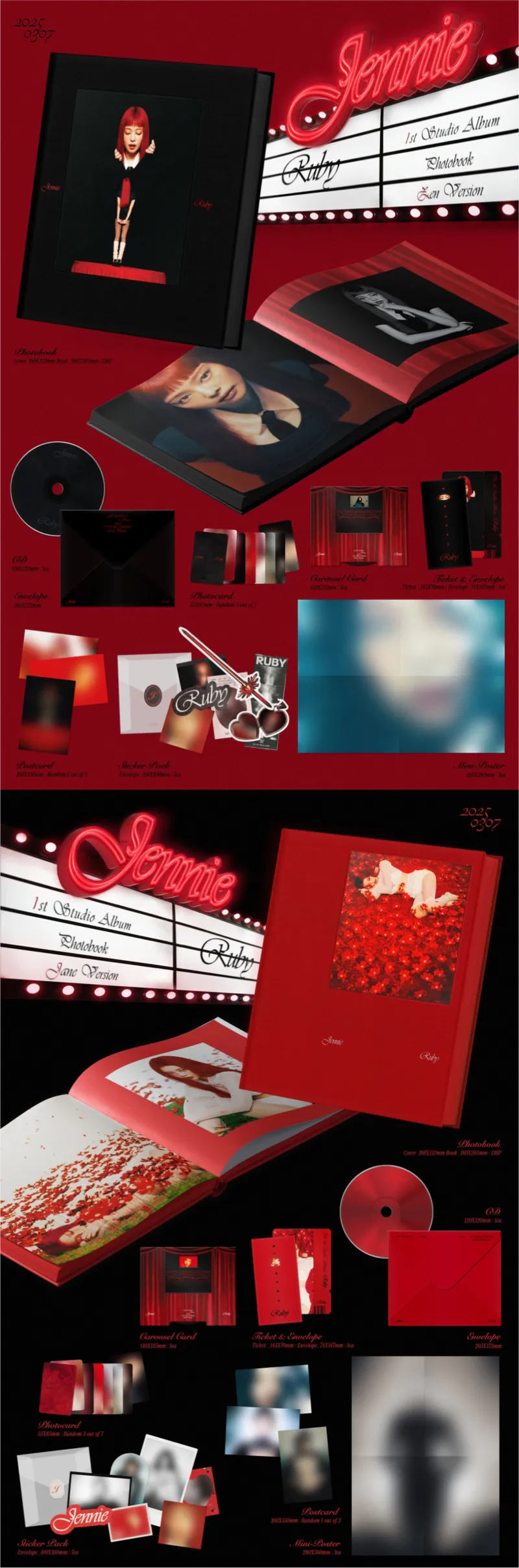 [랜덤] 제니 (JENNIE) - 정규 1집 [Ruby] (Photobook – Zen Version / Jane Version) 2