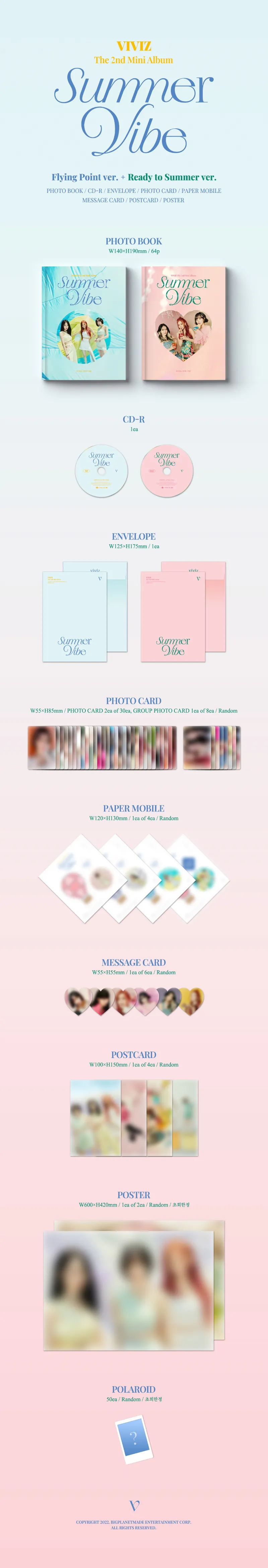 [랜덤] 비비지 (VIVIZ) - 미니 2집 [Summer Vibe] (Photobook) 상세 이미지 2