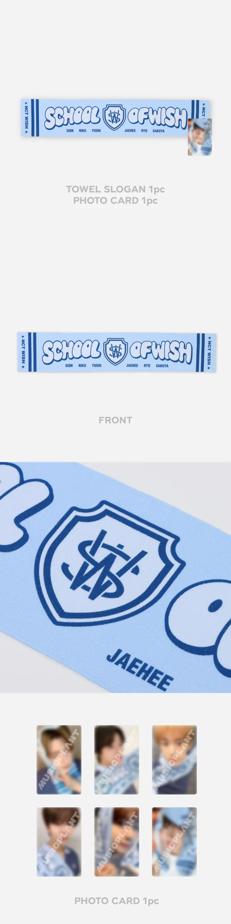 2024 NCT WISH FANMEETING 'NCT WISH : SCHOOL of WISH' MD - SLOGAN TOWEL SET 2