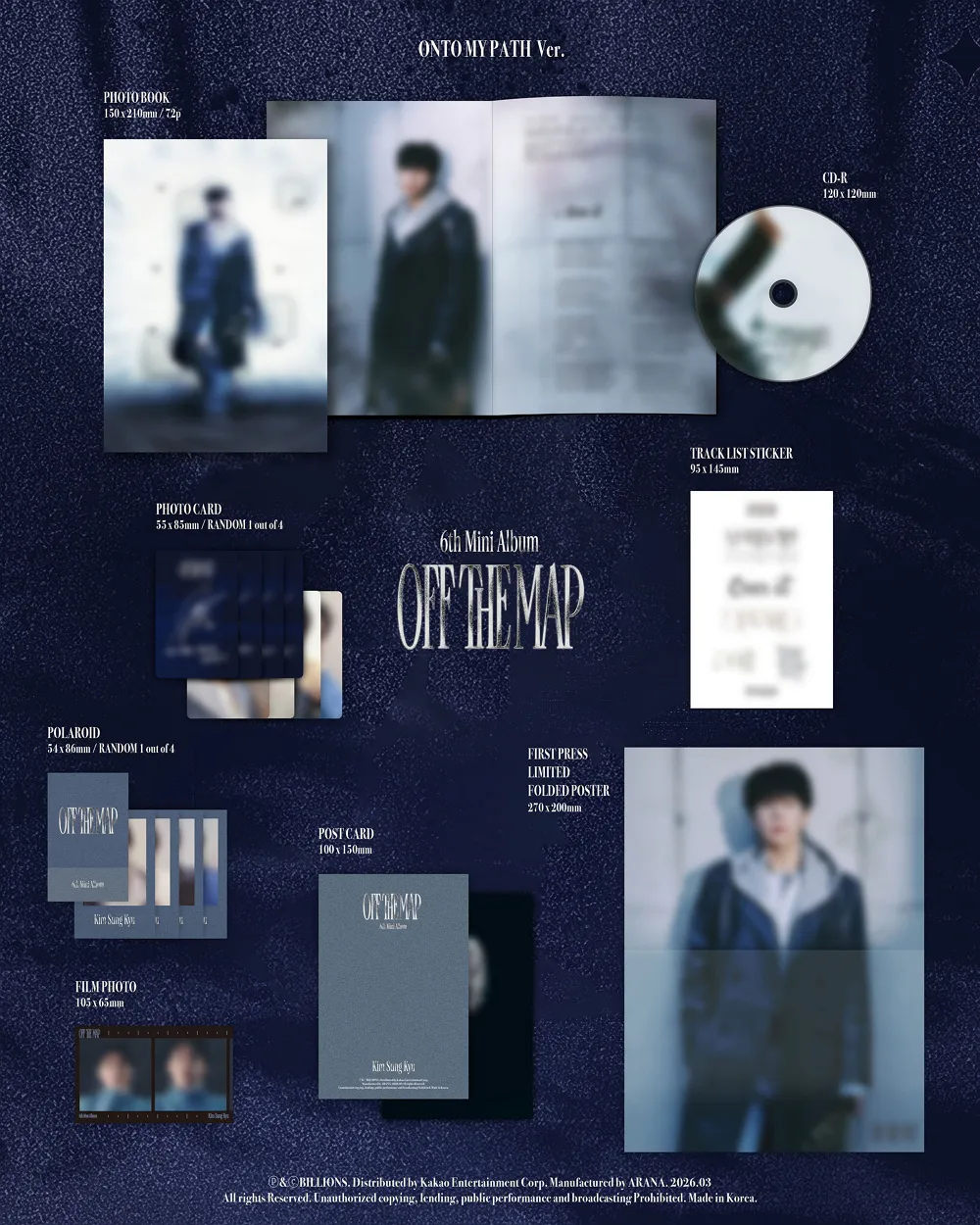 [세트] 김성규 - 미니 6집 [OFF THE MAP] (OFF THE MAP Ver./ONTO MY PATH Ver.) 상세 이미지 3