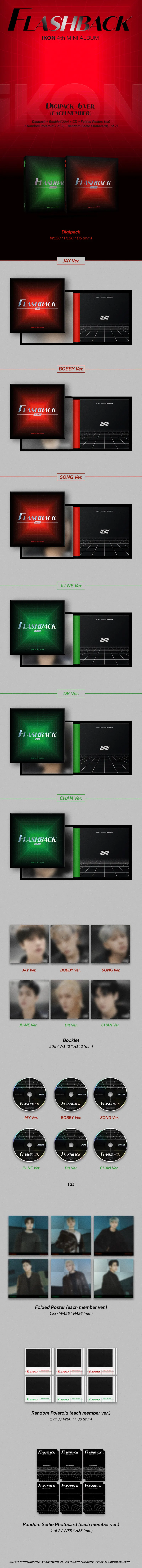 [세트] iKON (아이콘) - 미니4집 [FLASHBACK] (DIGIPACK ver.) 상세 이미지 2