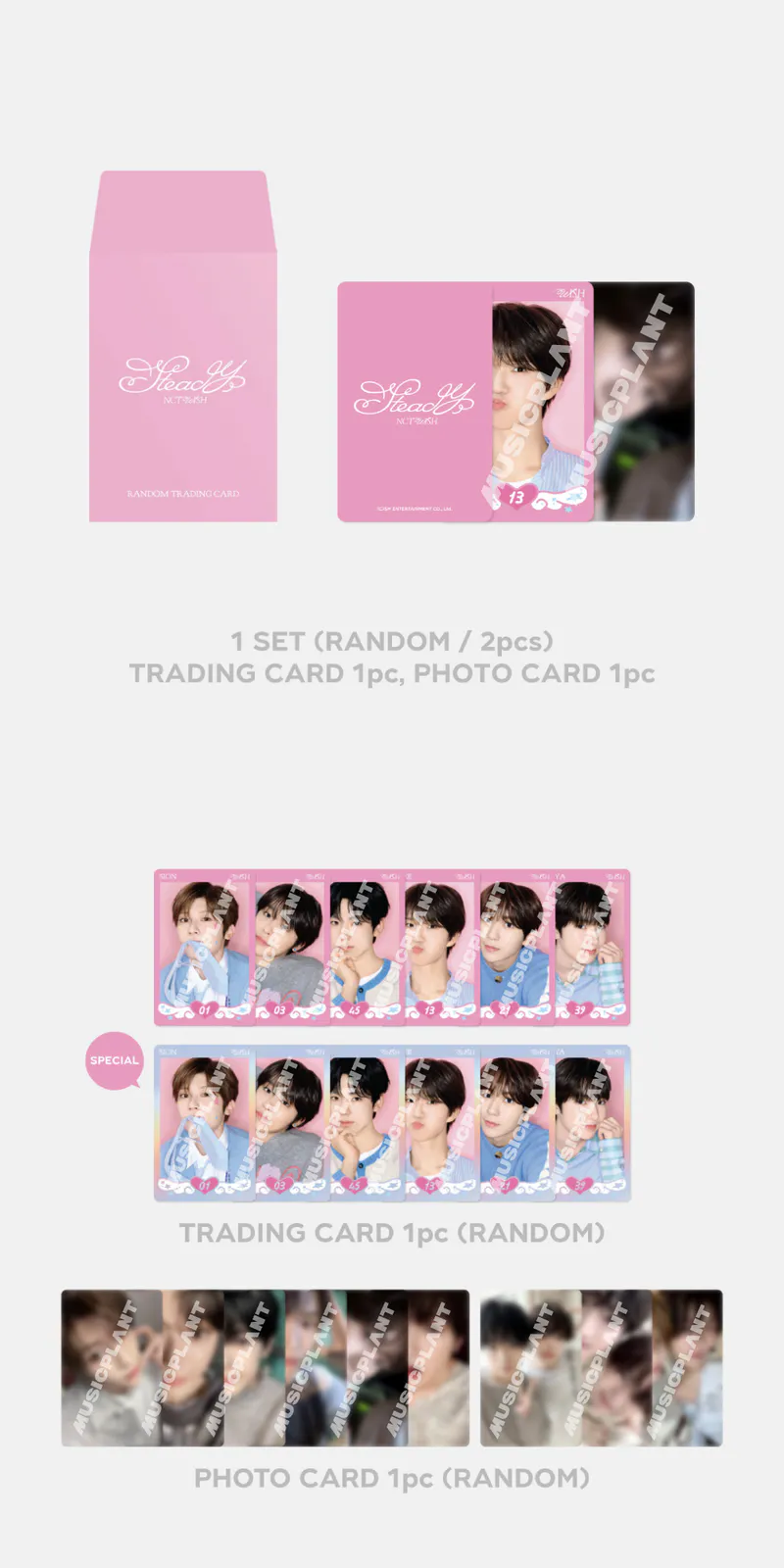 2024 NCT WISH 'LET’S GO STEADY' 1st OFFICIAL MD - RANDOM TRADING CARD SET (B ver.) 2