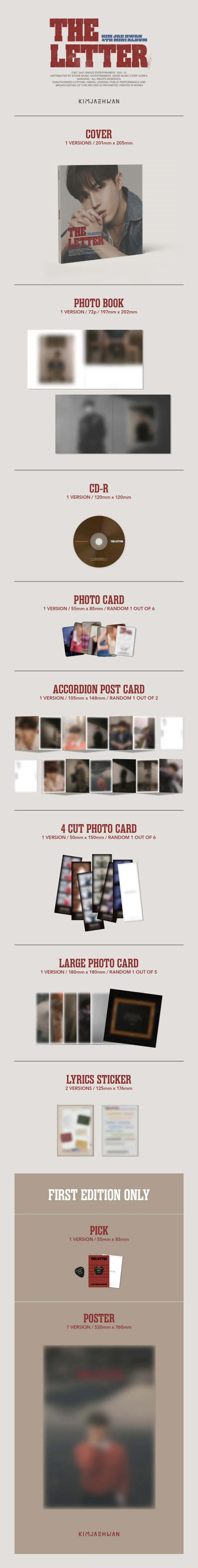 김재환 (KIMJAEHWAN) - 4th MINI ALBUM [THE LETTER] 2