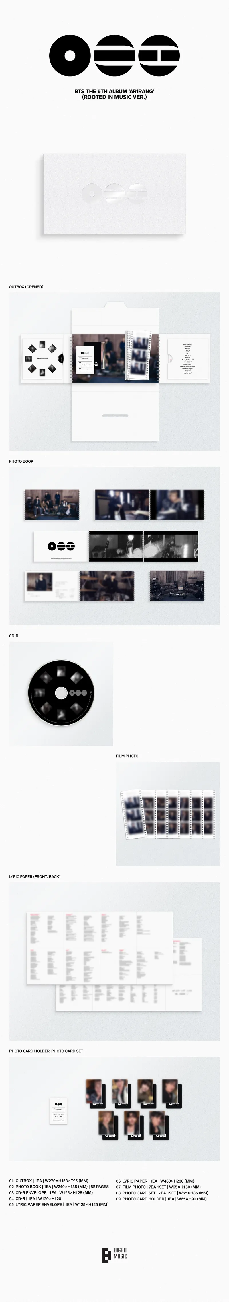 [랜덤] 방탄소년단(BTS) - ARIRANG (Rooted in Korea Ver. / Rooted in Music Ver.) 3