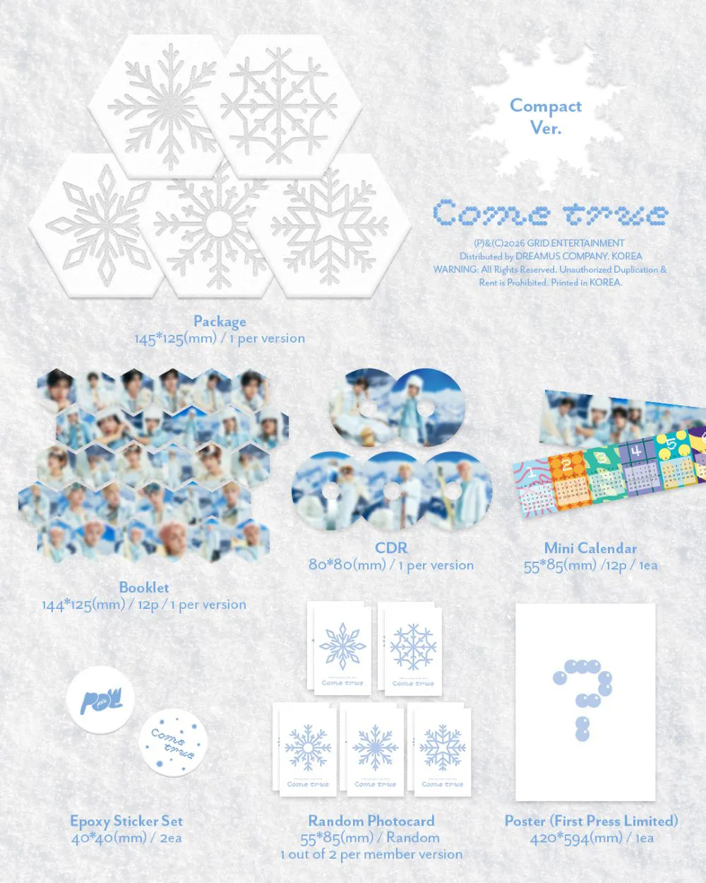 POW(파우) - Single Album [COME TRUE] (Compact Ver.) 상세 이미지 2