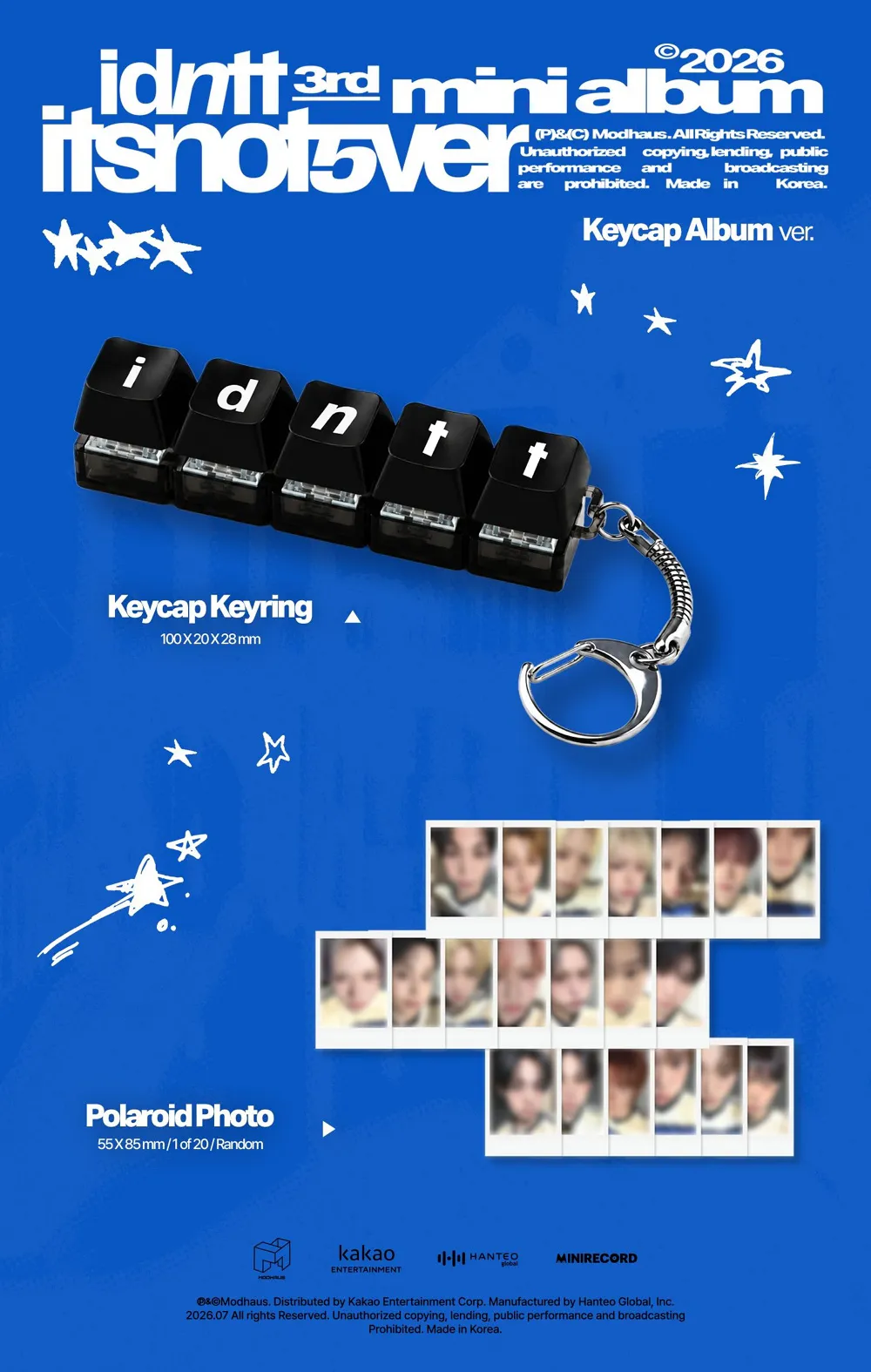 idntt (아이덴티티) - [itsnotover] (Keycap Album) 상세 이미지 2