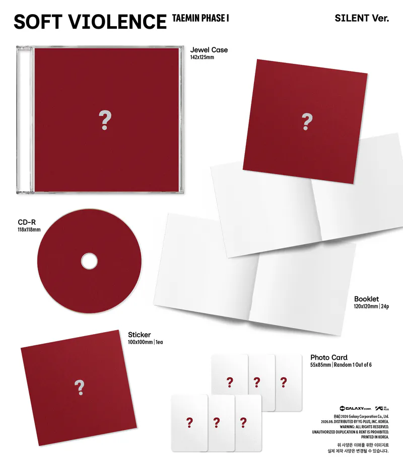 [세트] 태민(TAEMIN) - PHASE I : Soft Violence (JEWEL Ver.) 2