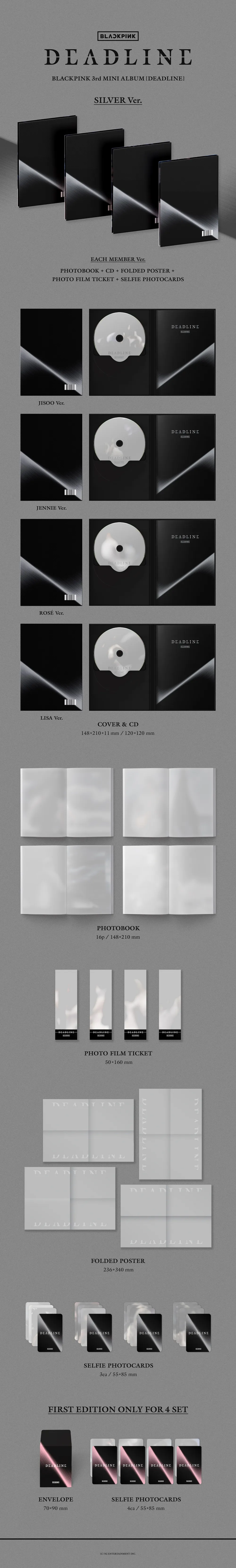 블랙핑크 (BLACKPINK) - 3rd MINI ALBUM [DEADLINE] (SILVER Ver.) 상세 이미지 2