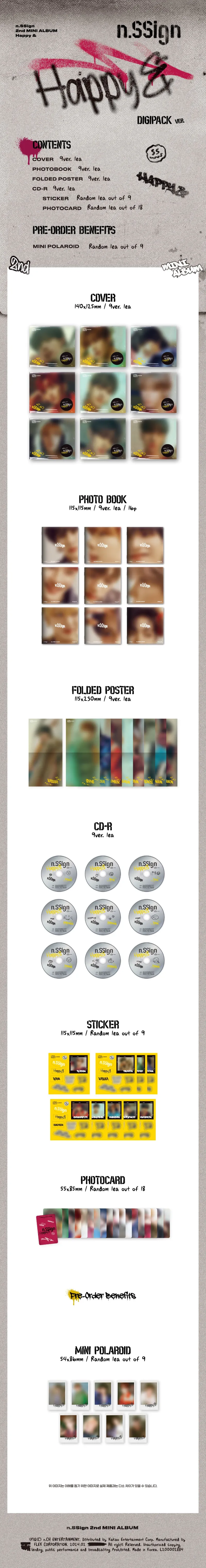 [랜덤] n.SSign (엔싸인) - 미니 2집 [Happy &] (Digipack ver.) 2