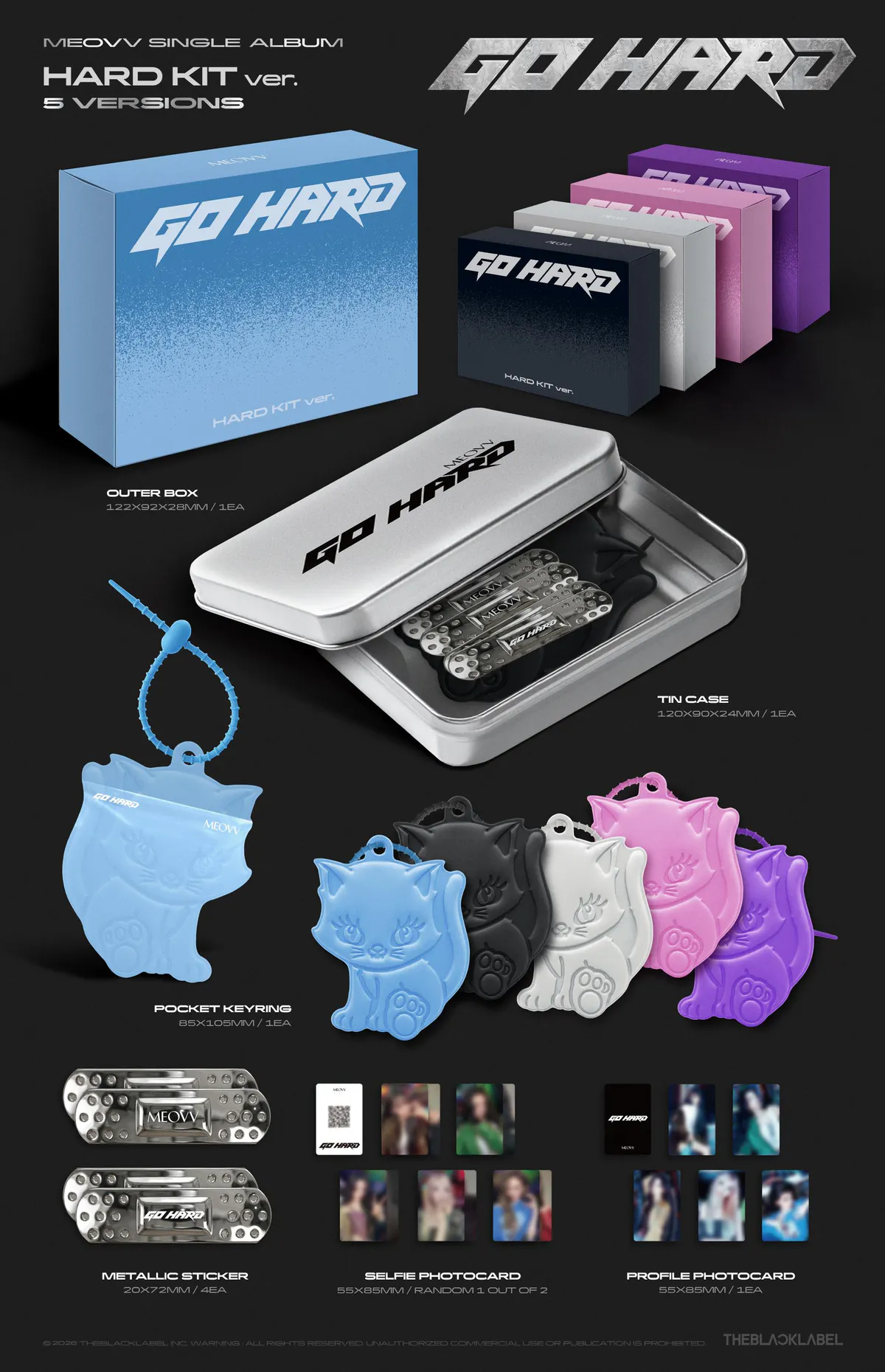 [랜덤] MEOVV (미야오) - Single Album [GO HARD] HARD KIT ver. 상세 이미지 2