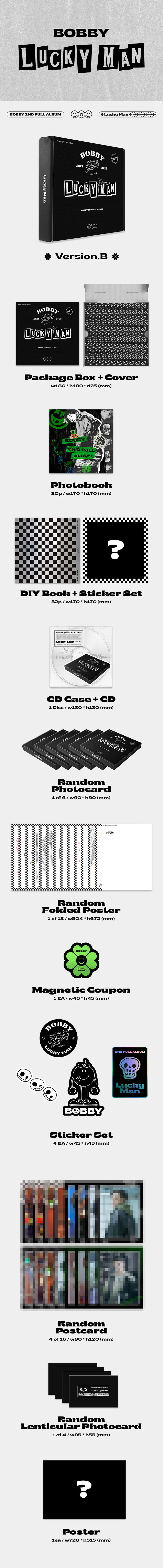 바비 (BOBBY) - 2nd FULL ALBUM [LUCKY MAN] (B ver) 2