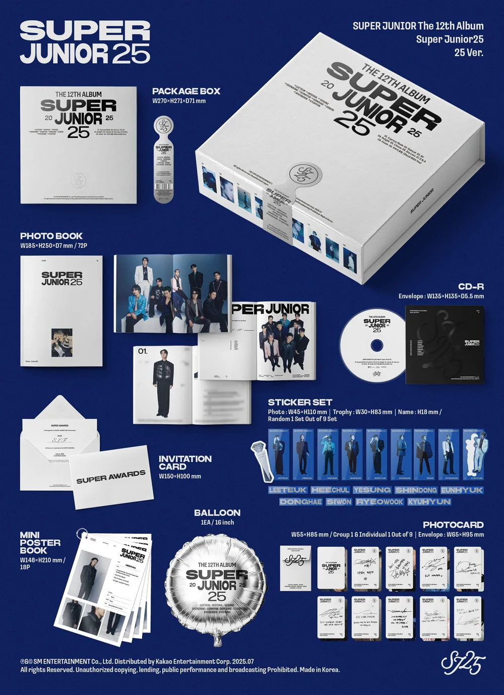 슈퍼주니어 (SUPER JUNIOR) - 정규 12집 [Super Junior25]  (25 Ver.) 상세 이미지 2