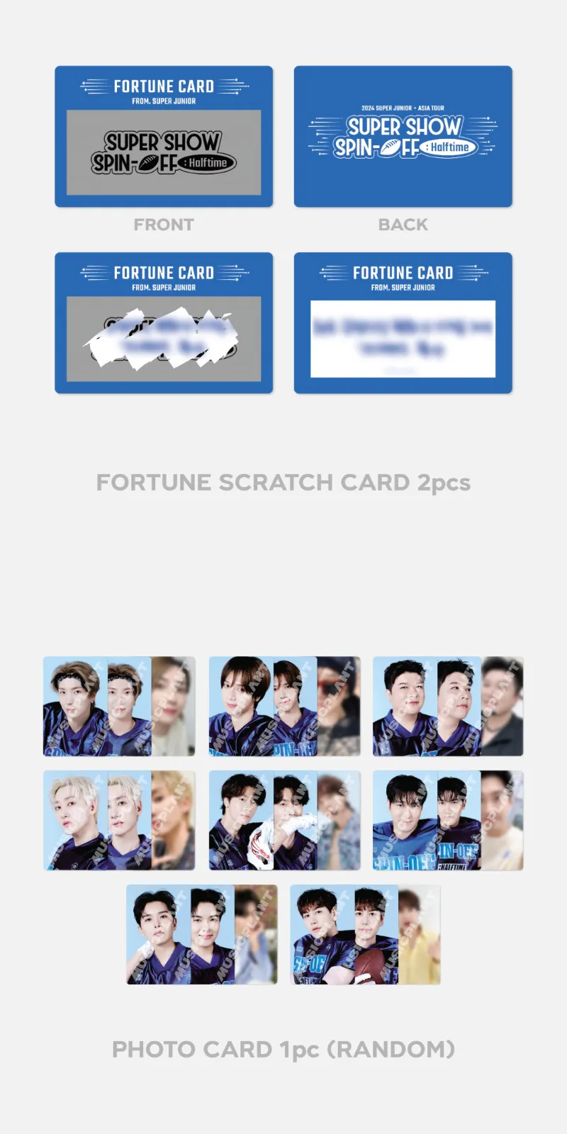 2024 SUPER JUNIOR [SUPER SHOW SPIN-OFF : Halftime] MD - FORTUNE SCRATCH SET (RANDOM) 2