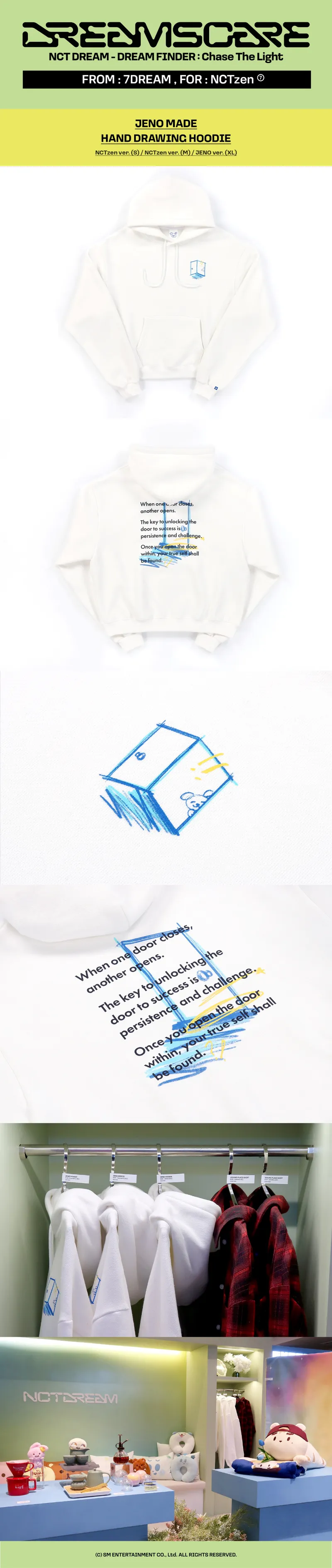 NCT DREAM 'DREAM FINDER : Chase The Light' 2nd MD - [JENO MADE] HAND DRAWING HOODIE 2