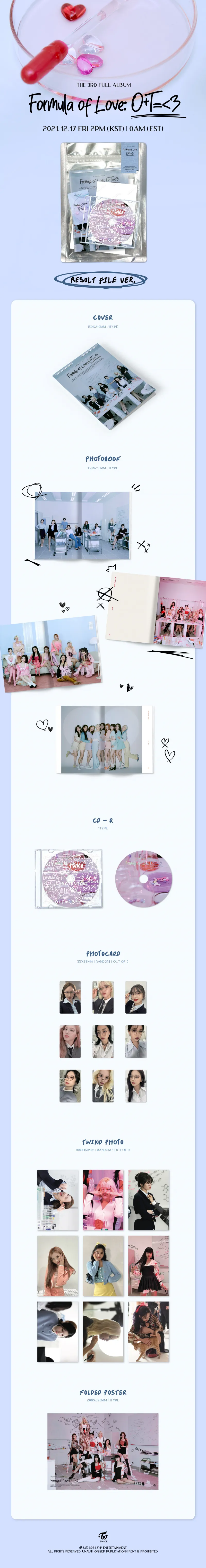 TWICE (트와이스) - 정규3집 [Formula of Love: O+T=] (Resulf file ver.) 상세 이미지 2