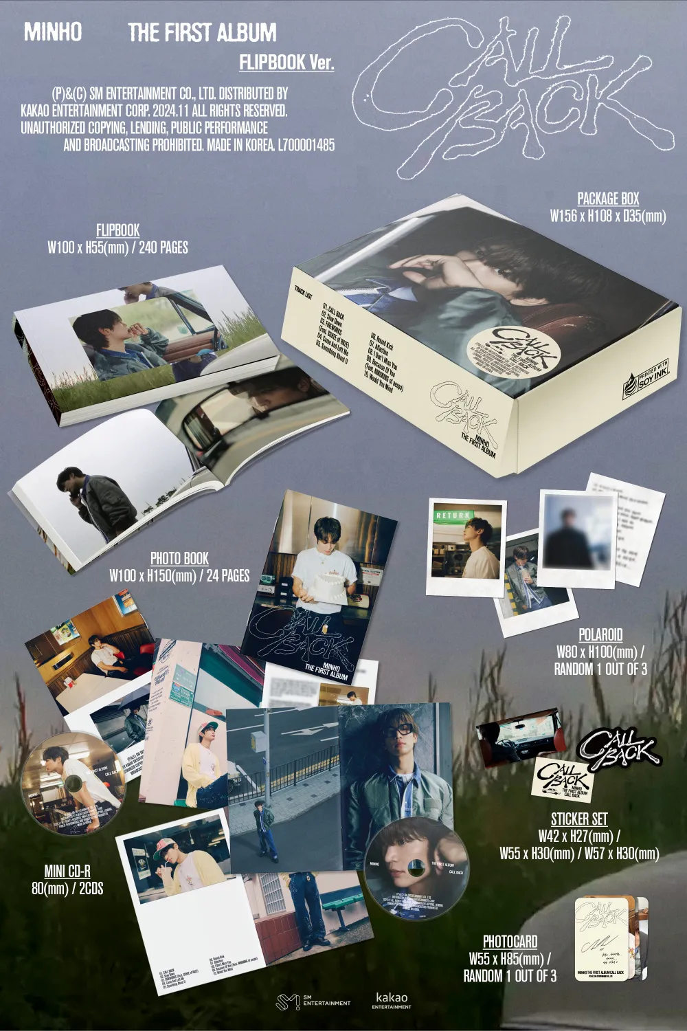 민호 (MINHO) - 정규 1집 [CALL BACK] (Flipbook Ver.) 상세 이미지 2