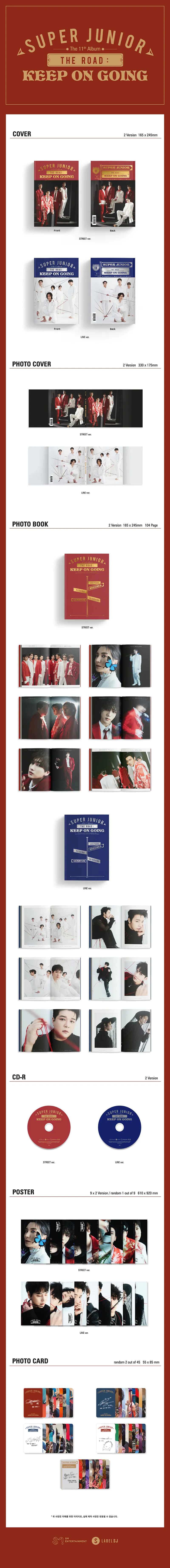 [랜덤] 슈퍼주니어 (Super Junior) - 정규11집 [Vol.1 ’The Road : Keep on Going] 상세 이미지 2