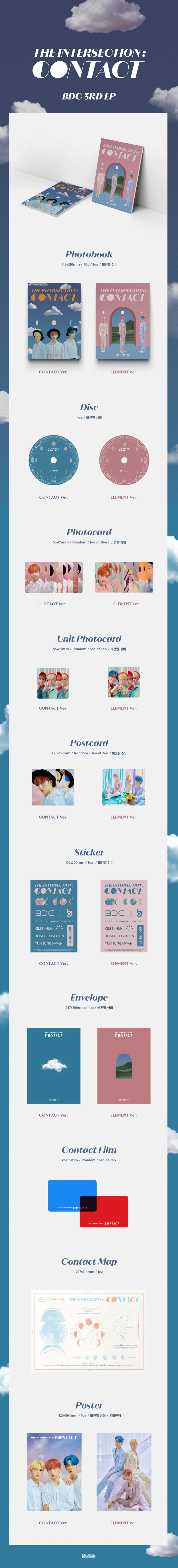 [세트] BDC (비디씨) - 미니3집 [THE INTERSECTION : CONTACT] (PHOTO BOOK ver.) 상세 이미지 2