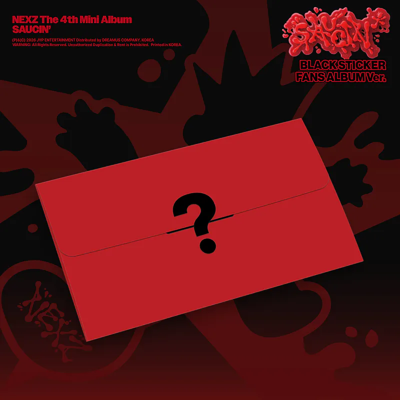 NEXZ(넥스지) - 미니 4집 SAUCIN’ <BLACK STICKER FANS ALBUM Ver. / YELLOW STICKER FANS ALBUM Ver.>
