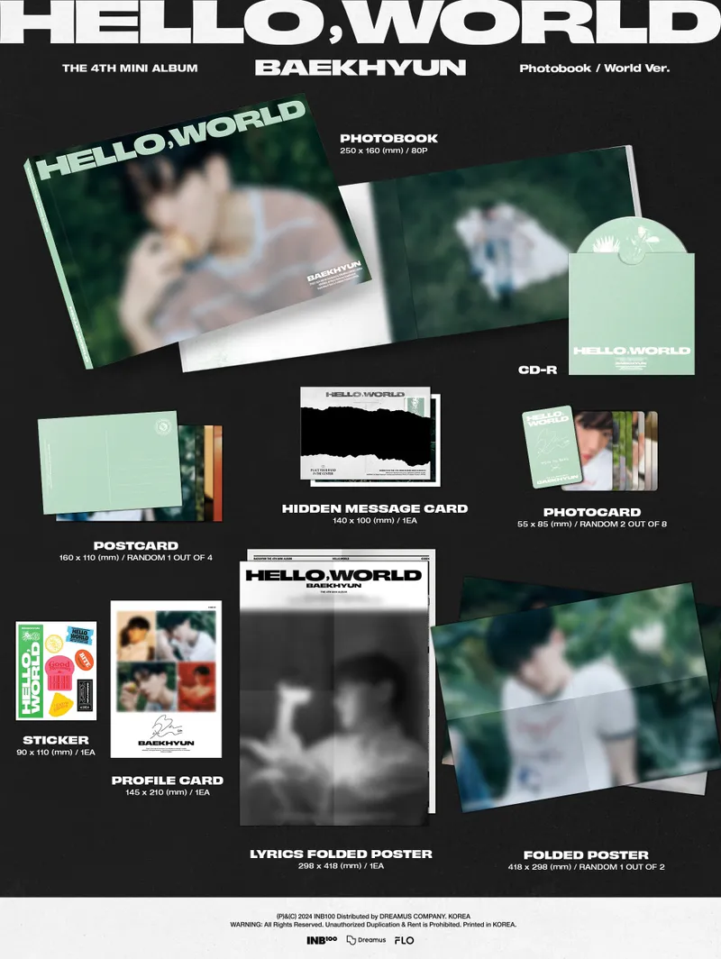 [랜덤] 백현 (BAEKHYUN) - 미니 4집 [Hello, World] (Photobook Ver.) 3