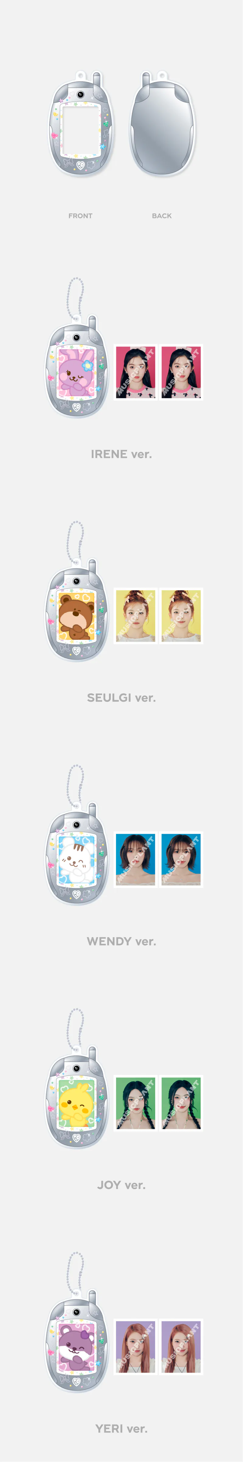 Red Velvet FANCON [HAPPINESS : My Dear, ReVe1uv] MD - PHOTO HOLDER KEY RING SET 2