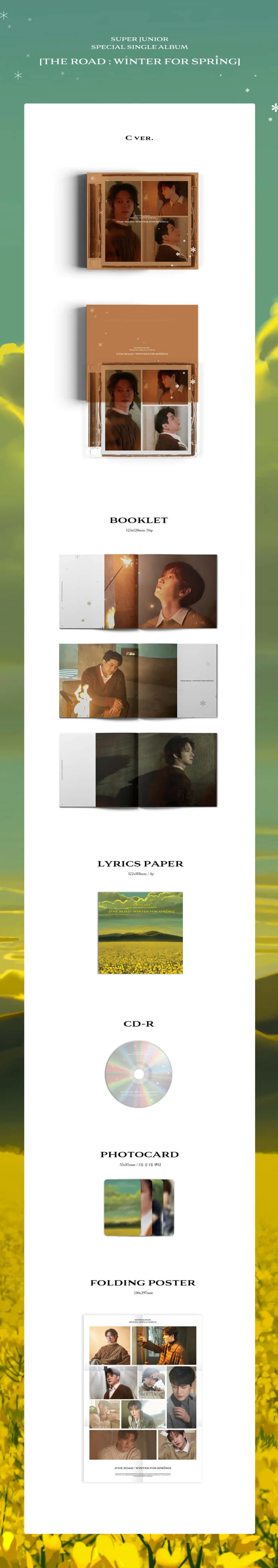 슈퍼주니어 (Super Junior) - 스페셜 싱글 앨범 [The Road : Winter for Spring] (C ver) 상세 이미지 2