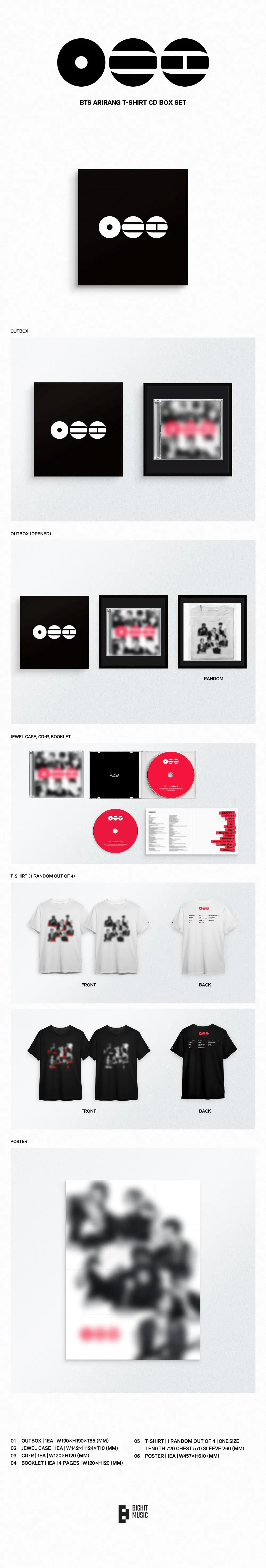 방탄소년단(BTS) - ARIRANG (T-shirt CD Box Set) 상세 이미지 2