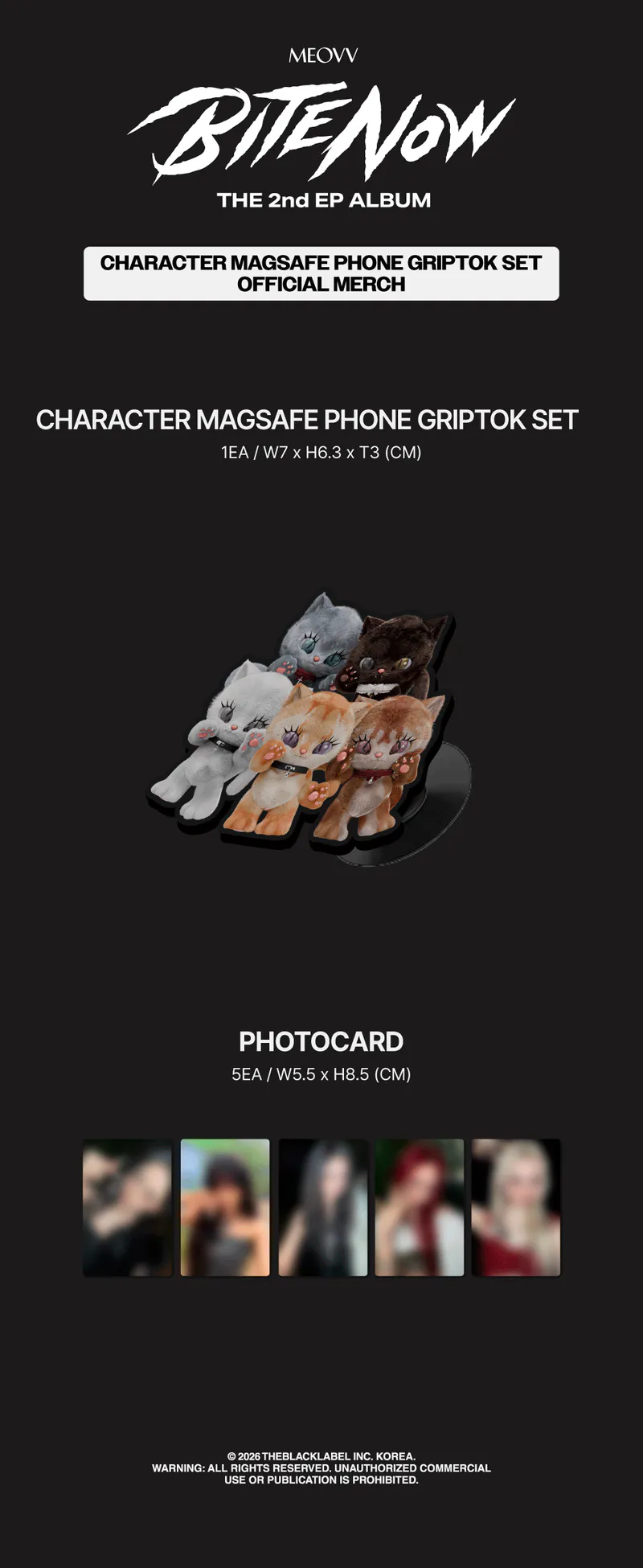 MEOVV (미야오) - MEOVV CHARACTER MAGSAFE PHONE GRIPTOK SET - BITE NOW OFFICIAL MERCH 2