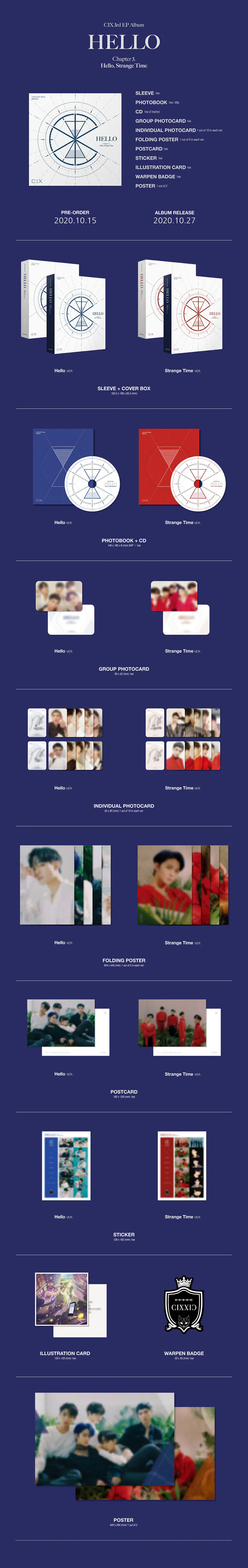 CIX (씨아이엑스) - 미니3집 [HELLO Chapter 3. Hello, Strange Time] (Strange Time Ver.) 2