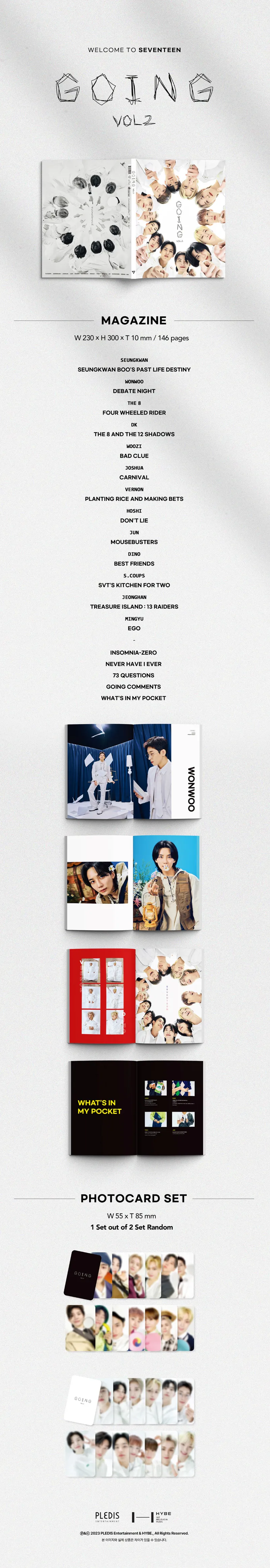 세븐틴 (SEVENTEEN) - [GOING] Magazine Vol.2 상세 이미지 2