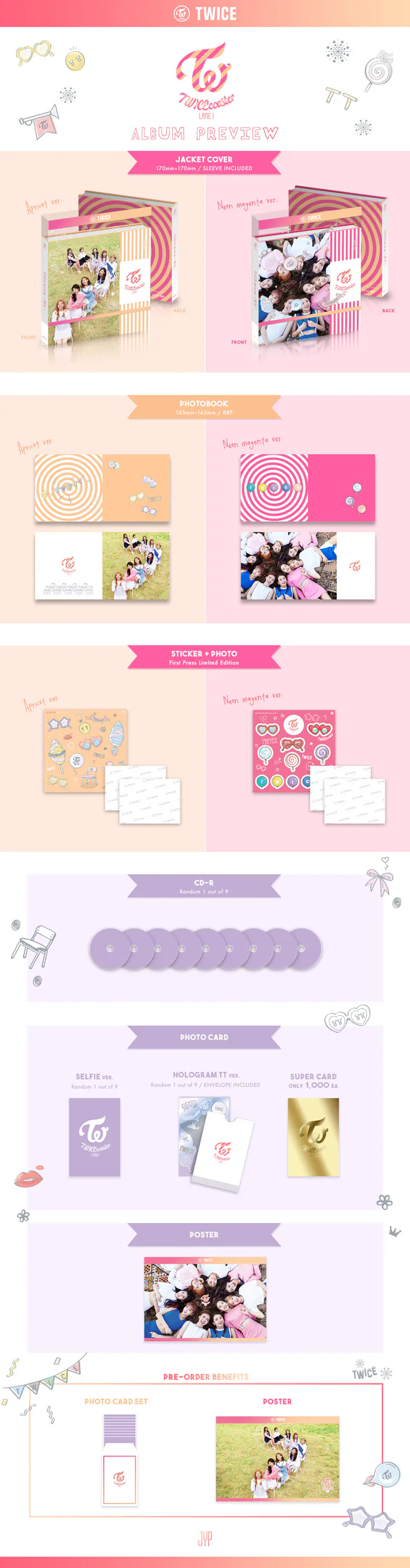 [랜덤] 트와이스 (TWICE) - 미니3집 [TWICECOASTER : LANE 1] 상세 이미지 2