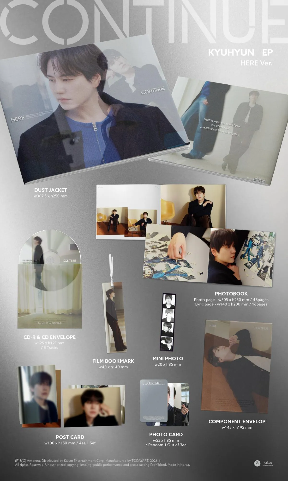 [세트] 규현(KYUHYUN) - EP [CONTINUE] (HERE Ver. / NEXT Ver.) 상세 이미지 2