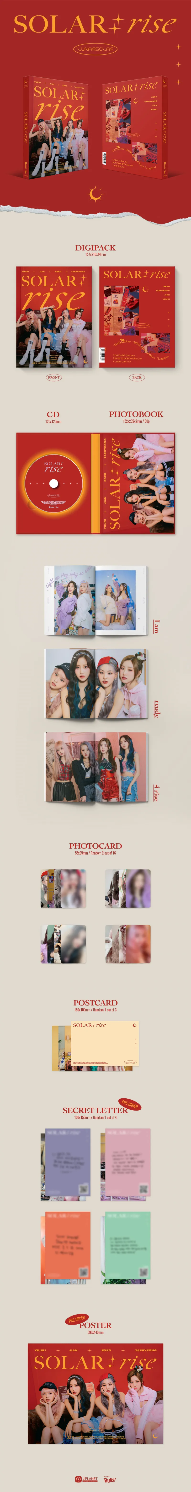 루나솔라 (LUNARSOLAR) - 싱글2집 [SOLAR : rise] 상세 이미지 2