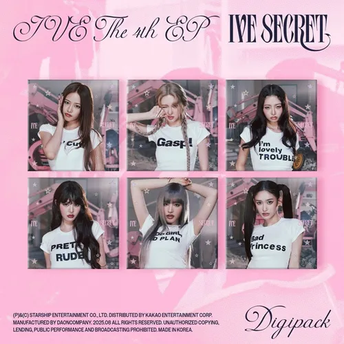 (복사) [세트] IVE (아이브) - 미니 4집 [IVE SECRET] (Digipack Ver.) (안유진/가을/레이/장원영/리즈/이서 Ver.)