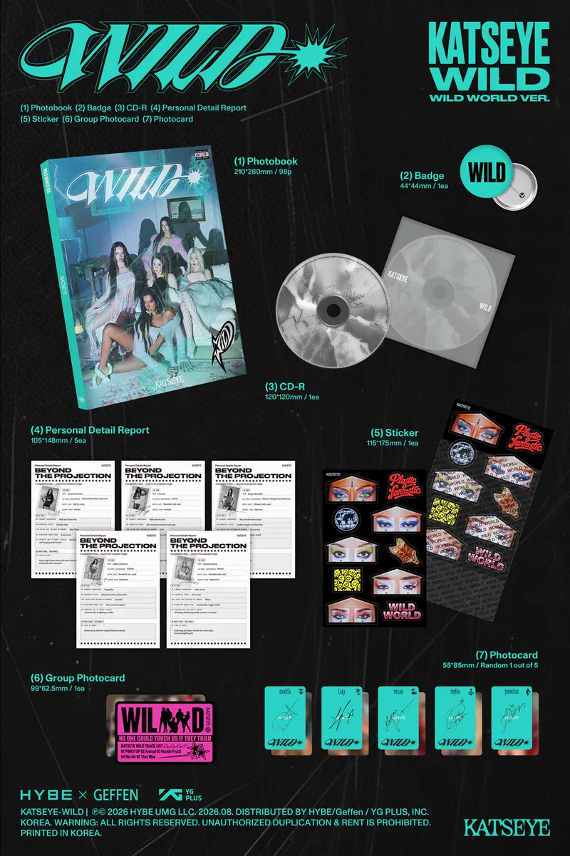 [랜덤] 캣츠아이(KATSEYE) - [WILD] 2