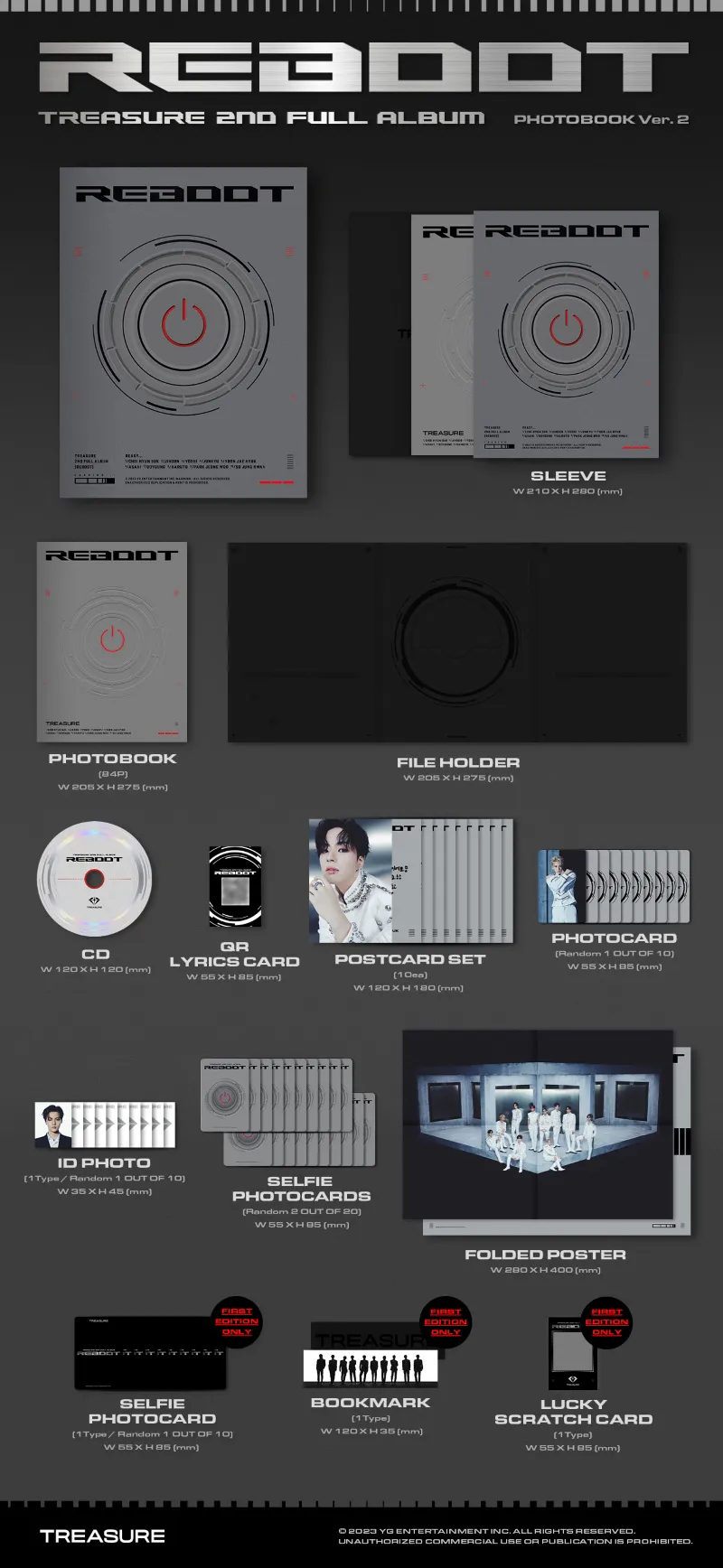 [랜덤] TREASURE (트레저) - 정규 2집 [REBOOT] (PHOTOBOOK ver.) 상세 이미지 3