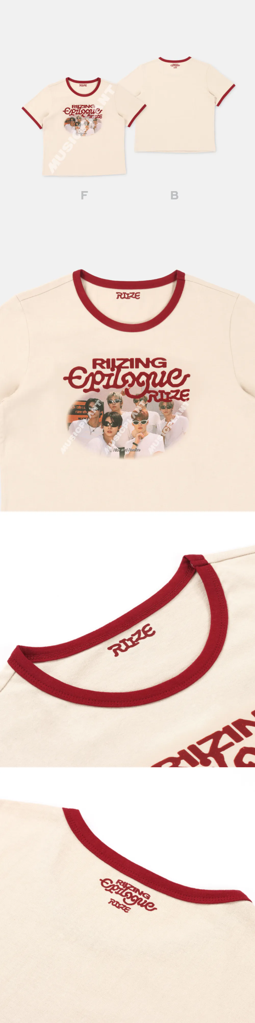 RIIZE : ON THE SING STREET 2nd MD - T-SHIRT (A ver.) 상세 이미지 2