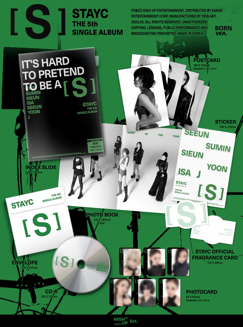 [랜덤] STAYC (스테이씨) - 싱글 5집 [S] (ON AIR Ver. / BORN Ver.) 2