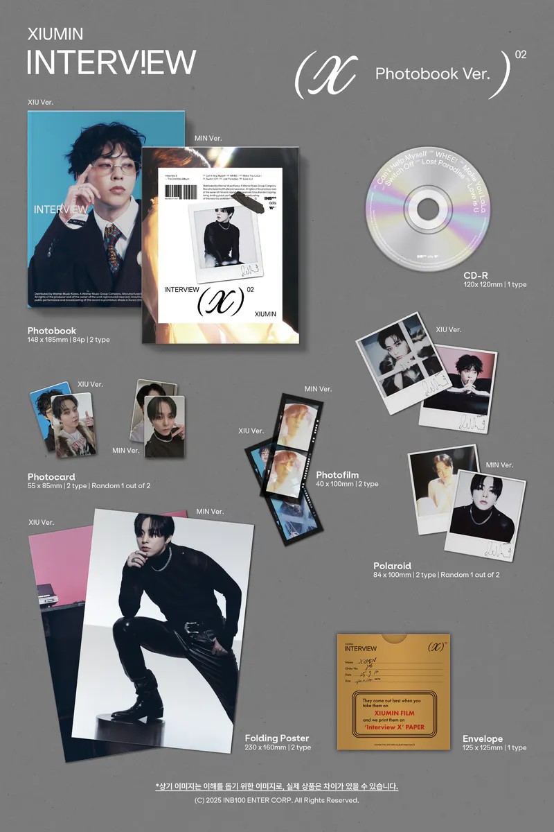 [세트] 시우민 (XIUMIN) - 미니 2집 [Interview X] (Photo Book Ver.) (XIU VER., MIN VER.) 2