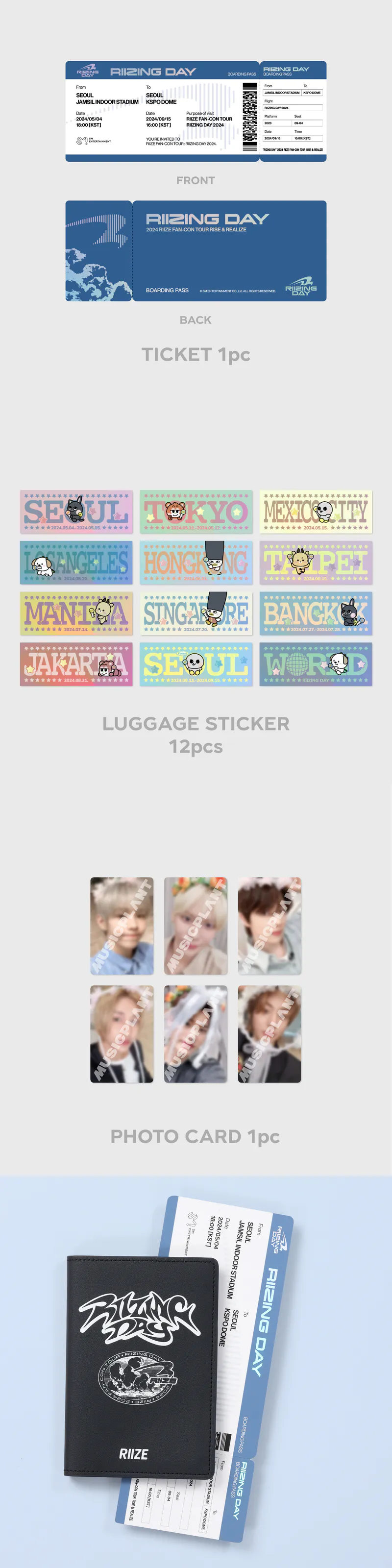 2024 RIIZE FANCON ‘RIIZING DAY’ FINALE in SEOUL MD - BOARDING PASS SET 2