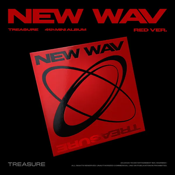 TREASURE - 4th MINI ALBUM [NEW WAV] RED VER. (TREASURE 4th MINI ALBUM [NEW WAV] ICE VER.)