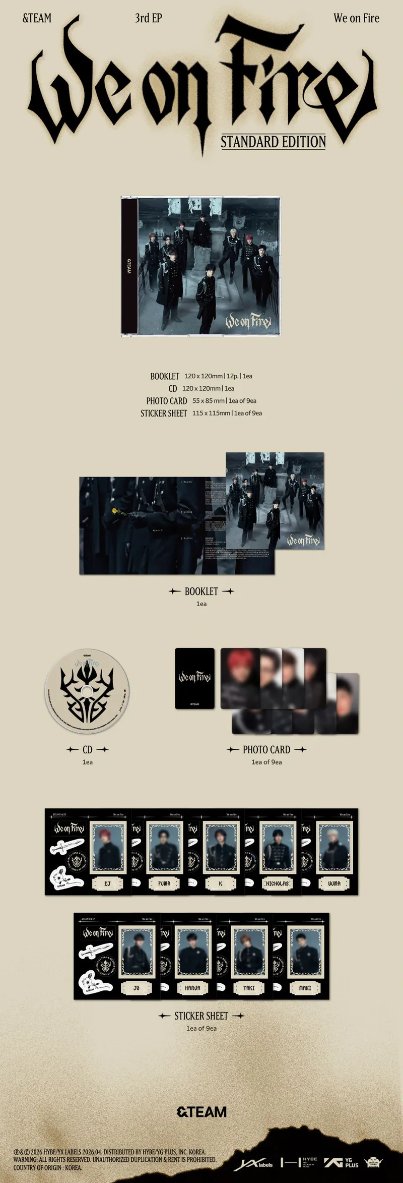 &TEAM (앤팀) - 3rd EP [We on Fire] STANDARD EDITION 2