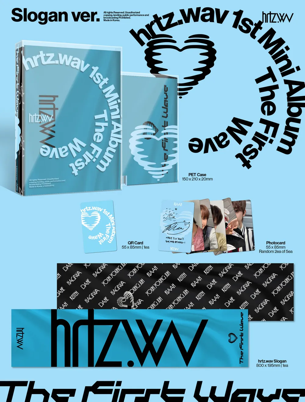 hrtz.wav (하츠웨이브) - 1st Mini Album [The First Wave] (Slogan ver.) 상세 이미지 2