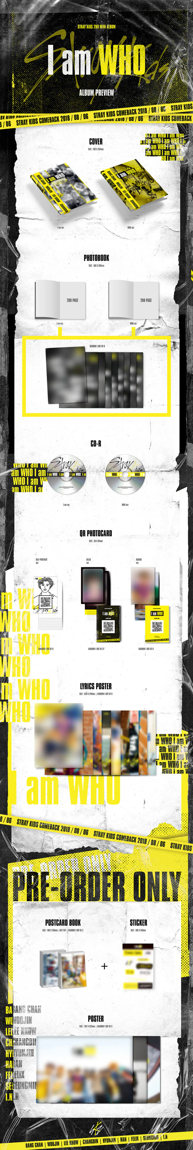 [랜덤] 스트레이 키즈 (Stray Kids) - 미니2집 [I am WHO] 2
