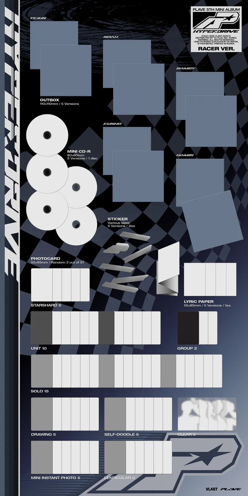 [랜덤] PLAVE - 5th Mini Album 'HYPERDRIVE' (Racer Ver.) 2