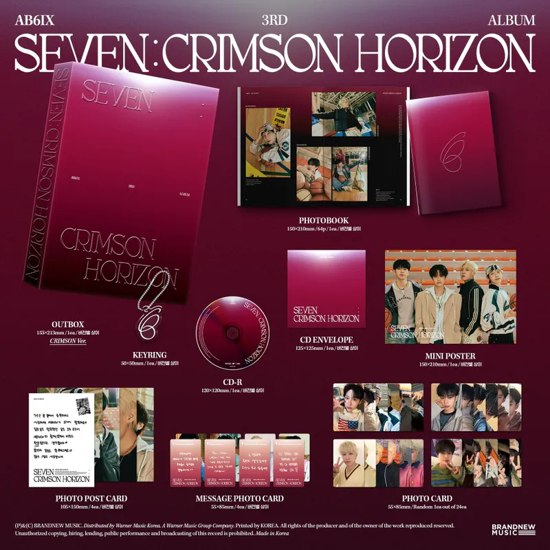 [랜덤] AB6IX (에이비식스) - 3RD ALBUM [SEVEN : CRIMSON HORIZON]  (PHOTOBOOK VER.)(HORIZON Ver., CRIMSON Ver.) 3