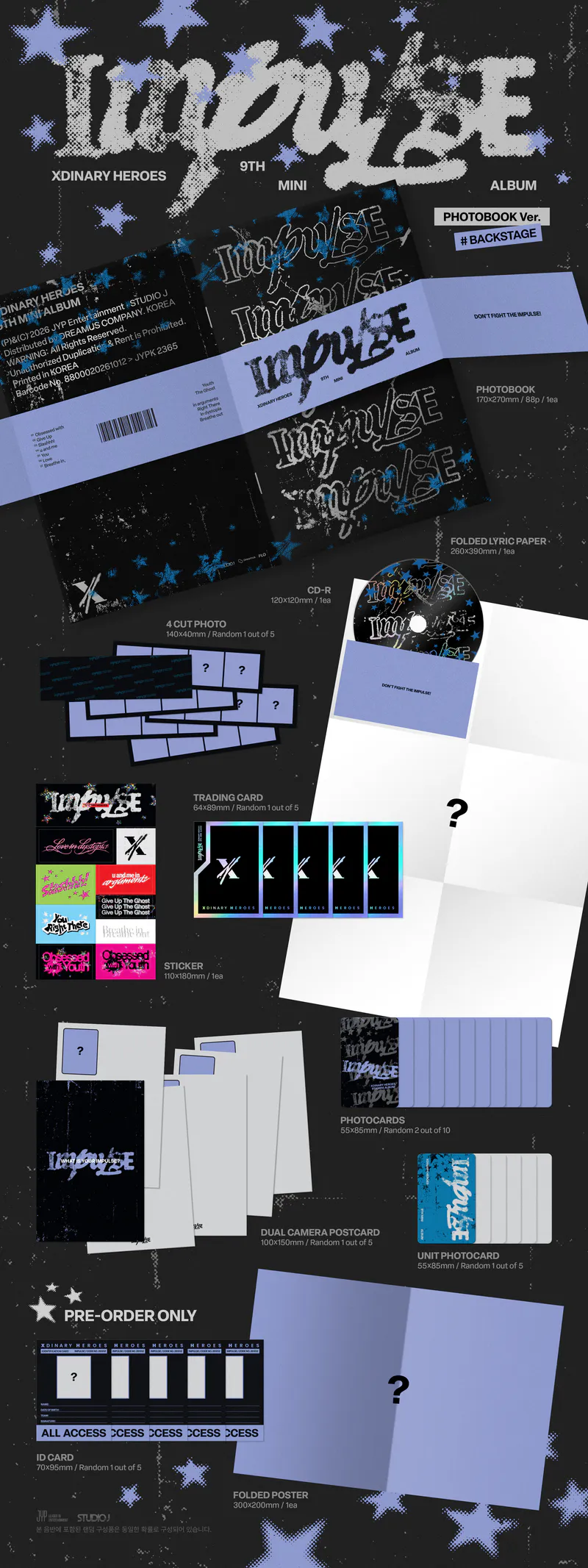 Xdinary Heroes - 미니 9집 IMPULSE (POSTCARD BOOK Ver.) 6