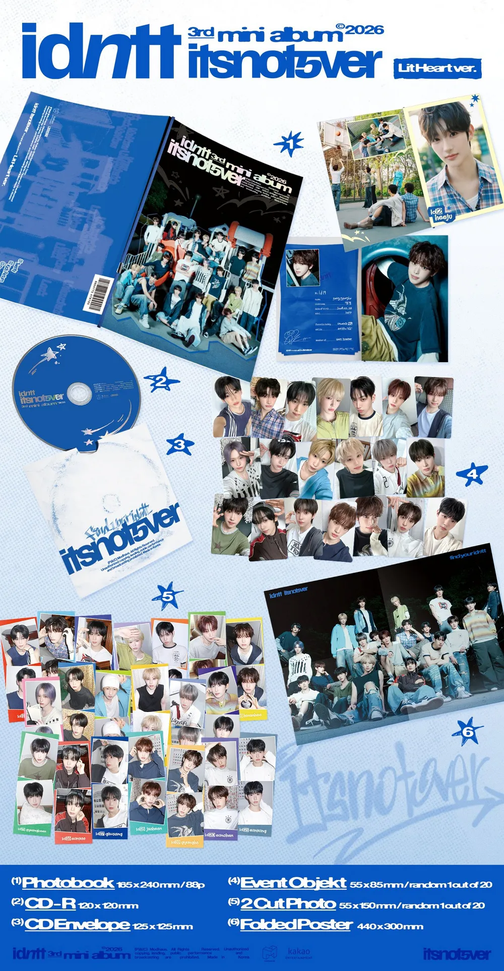 idntt (아이덴티티) - [itsnotover] (CD) (Lit Heart ver) 상세 이미지 2